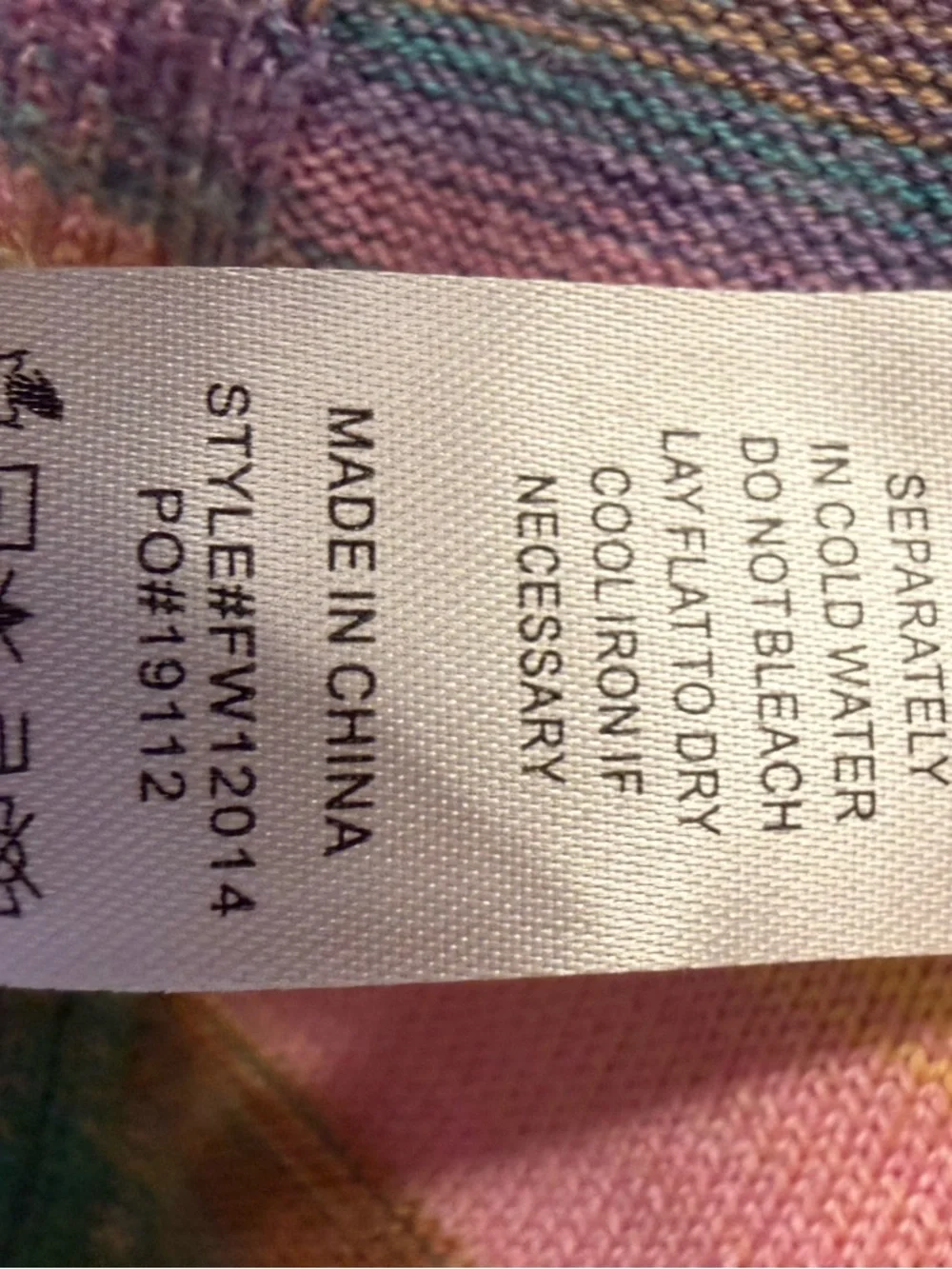 Fate Women’s Size Medium Pastel Multistripe Cutout Back Design Ribbed Tank Top - Picture 7 of 7